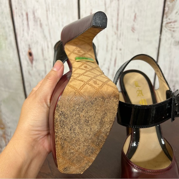 L.A.M.B. by Gwen Stefani HAMURA women’s Platform Heels  Black red Vintage Y2K 7B - Picture 7 of 17